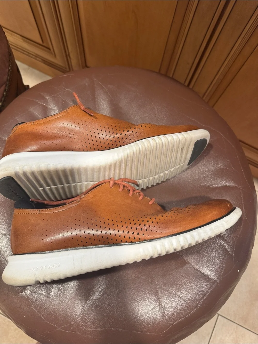 COLE HAAN- Men's Leather Casual Lace-Up Shoes - Brown